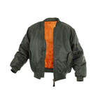 Тактическая двусторонняя куртка бомбер Mil-Tec ma1 олива 10403001 размер M - изображение 3