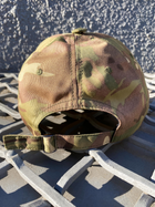 Тактична Кепка мультикам ЗСУ, Бейсболка multicam з оливковим тризубцем, Літня армійська кепка регульована - зображення 3