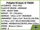 Klocki konstrukcyjne Cobi II Wojna Światowa Czołg Tiger 131 340 elementów (COBI-2710) - obraz 4