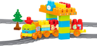 Klocki konstrukcyjne Wader Baby Blocks Train Set Moje pierwsze klocki Kolej 224 cm 58 elementów (41470) (5900694414709)