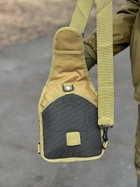 Однолямковий міський рюкзак барсетка сумка слінг Tactic із системою molle на 7 л Coyote (095-coyote) - зображення 8
