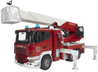 Zabawka Bruder Duży wóz strażacki Scania R-series z drabiną M1:16 (03590)