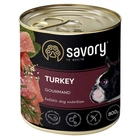 Вологий корм Savory для дорослих собак з індичкою