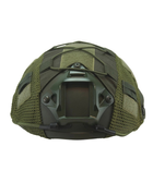 Чохол на шолом KOMBAT Tactical Fast Helmet COVER Uni оливковий (kb-tfhc-olgr) - зображення 4