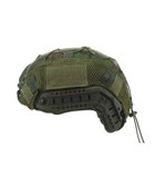 Чохол на шолом/кавер KOMBAT UK Tactical Fast Helmet COVER Uni зелений хакі (kb-tfhc-dpm) - зображення 4