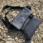 Тактична шкіряна сумка з кобурою, чоловічий месенджер, барсетка Чорний - зображення 1