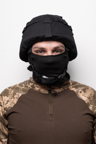 Кавер на каску МИЧ с креплением для очков шлем маскировочный чехол на каску Mich армейская Чорний - изображение 1