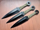 Ножі метальні чорні+камуфляж із чохлом набір (3 в 1) - зображення 2
