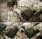 Перчатки без пальцев тактические Combat (р.M), олива - изображение 2