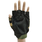 Тактичні рукавички без пальців з гумовим захистом (р. L), камуфляж - зображення 2