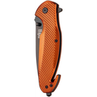 Нож складной SKIF Plus Birdy (длина: 210мм, лезвие: 90мм, черное), оранжевый - изображение 4