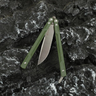 Нож бабочка, балисонг Ganzo G766-GR (длина: 203мм, лезвие: 89мм), зеленый - изображение 3