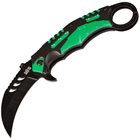 Нож складной керамбит Skif Plus Cockatoo (длина: 200мм, лезвие: 82мм, черное), зеленый - изображение 1