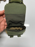 Подсумок противовес (карман) для аксессуаров на кавер для баллистического шлема Fast Mandrake Олива - изображение 8