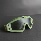 Захистні тактичні окуляри для пейнтболу захист для страйкболу Zepma Олива (5549) - зображення 2
