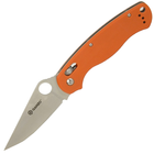 Нож складной Ganzo G729 (длина: 205мм, лезвие: 87мм, сатин), оранжевый - изображение 1