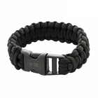 M-Tac браслет паракорд Black, армейский браслет черный, тактический паракордовый браслет - изображение 1