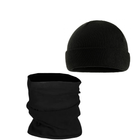 Набір Балаклава mil-tec з флісом та M-Tac шапка тонка в'язкая 100% акрил Black S/M - зображення 1