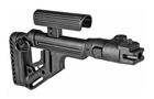 Складаний приклад FAB Defense UAS-AK P для АК з регульованою щокою (полімер) чорний - зображення 1