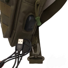 Тактический рюкзак на одно плечо TL-57405 оливковый - изображение 4
