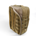 Универсальный тактический быстросъемный рюкзак 10 литров, военный штурмовой рюкзак из плотной тактической ткани Kiborg Койот - изображение 3