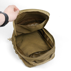 Универсальный тактический быстросъемный рюкзак 10 литров, военный штурмовой рюкзак из плотной тактической ткани Kiborg Койот - изображение 8