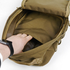 Универсальный тактический быстросъемный рюкзак 10 литров, военный штурмовой рюкзак из плотной тактической ткани Kiborg Койот - изображение 9