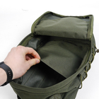 Універсальний тактичний швидкоз'ємний рюкзак 10 літрів, військовий штурмовий рюкзак із щільної тактичної тканини Kiborg Хакі - зображення 12