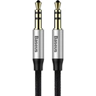 Кабель мультимедийный Jack 3.5mm Yiven M30 M/M 1.5m silver-black Baseus (CAM30-CS1)