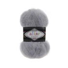 Турецька пряжа для в'язання Alize MOHAIR CLASSIC (Мохер класик) - 21 сірий