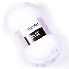 Турецкая велюровая пряжа для вязания YarhArt Dolce (Дольче) 741 белый велюр