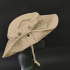 Панама-капелюх тактична з широкими полями чоловіча Zelart Поліестер Бежевий (TY-6303) - зображення 5