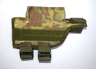 Щока на приклад зброї регульована BB1, накладка підщічник на приклад АК, гвинтівки, рушниці з панелями під патронташ Мультикам - зображення 1