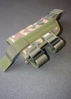 Щека на приклад оружия регулируемая BB2, накладка подщечник на приклад АК, винтовки, ружья с панелями под патронташ Мультикам - изображение 6
