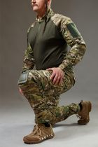 Військові штани Tactic CORD Ріп-стоп, (тактичні штани з наколінниками) мультикам 50 - зображення 3