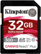 Kingston SDHC 32GB Canvas React Plus Class 10 UHS-II U3 V90 (SDR2/32GB) - obraz 1