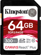 Kingston SDXC 64GB Canvas React Plus Class 10 UHS-II U3 V90 (SDR2/64GB) - зображення 1