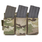 Подсумок под магазины тройной Warrior Assault Systems Detachable Triple Elastic Mag Pouch Multicam