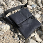 Универсальная сумка тактическая нагрудная, сумка с кобурой из плотной ткани на липучках через плечо Черная - изображение 5