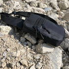 Универсальная сумка тактическая нагрудная, сумка с кобурой из плотной ткани через плечо Черная - изображение 7