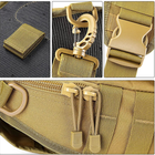 Универсальная сумка тактическая нагрудная, военная сумка из плотной тактической ткани через плечо Койот - изображение 4