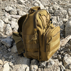 Универсальная сумка тактическая нагрудная, военная сумка из плотной тактической ткани через плечо Койот - изображение 6