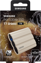 Przenośny dysk SSD Samsung T7 Shield 1 TB USB 3.2 Type-C beżowy (MU-PE1T0K/EU) - obraz 9