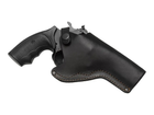 Кобура поясна Револьвер 4 не формована шкіра, чорна - зображення 3