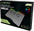 Охолоджувальна підставка для ноутбука Esperanza (EGC108) Boreas Grey/RGB - зображення 6