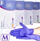 Рукавиці нітрилові Medicom Advanced розмір M фіолетові 100 шт - зображення 1