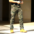 Штани Карго чоловічі, тактичні Ріп-Стоп, військові демісезонні, розмір 6ХL, колір мультикам Код 69-0026 - зображення 4