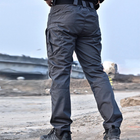 Штани Карго чоловічі, тактичні Ріп-Стоп, військові демісезонні, розмір 6ХL, колір чорний Код 69-0038 - зображення 4