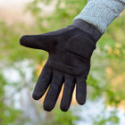 Тактичні рукавички довгопалі (закриті, з пальцями) з гербом чорні XL - зображення 6