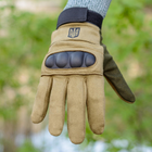 Тактичні рукавички довгопалі (закриті, з пальцями) з гербом койот М - зображення 5